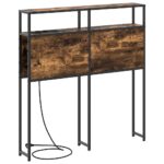 vidaXL Úložné čelo s čelnou doskou s úložiskom Dymový dub 100 cm Kompozitné drevo – Obrázok 7