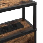 vidaXL Úložné čelo s čelnou doskou s úložiskom Dymový dub 100 cm Kompozitné drevo – Obrázok 8