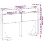 vidaXL Úložné čelo s čelnou doskou s úložiskom Čierny dub 160 cm Kompozitné drevo – Obrázok 13