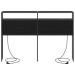 vidaXL Úložné čelo s čelnou doskou s úložiskom Čierny dub 160 cm Kompozitné drevo – Obrázok 5