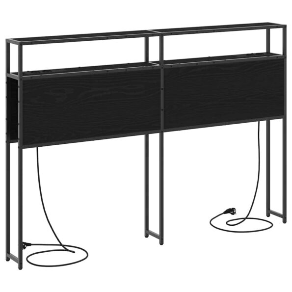 vidaXL Úložné čelo s čelnou doskou s úložiskom Čierny dub 160 cm Kompozitné drevo – Obrázok 7