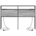 vidaXL Úložné čelo s čelnou doskou s úložiskom Sivá sonoma 160 cm Kompozitné drevo – Obrázok 5