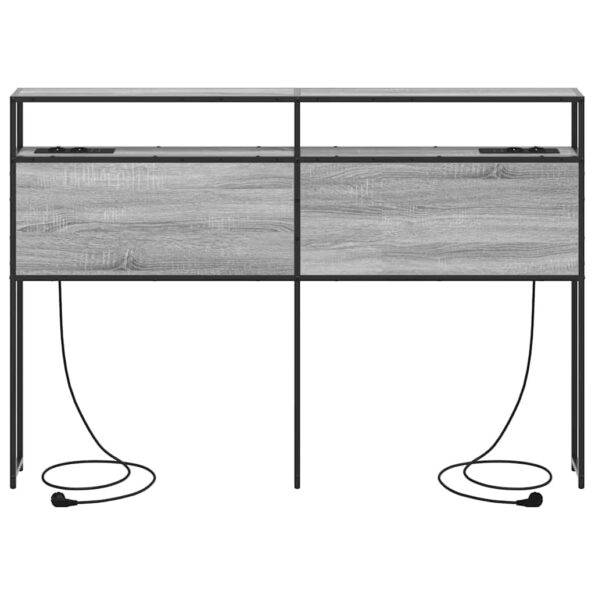 vidaXL Úložné čelo s čelnou doskou s úložiskom Sivá sonoma 160 cm Kompozitné drevo – Obrázok 5