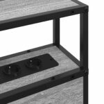 vidaXL Úložné čelo s čelnou doskou s úložiskom Sivá sonoma 160 cm Kompozitné drevo – Obrázok 8