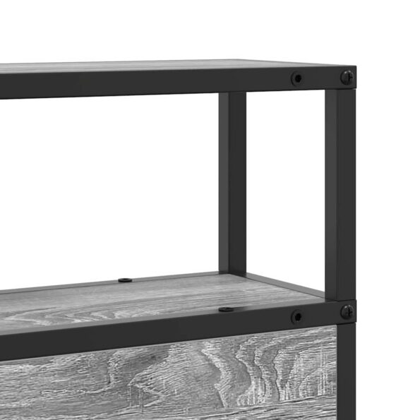 vidaXL Úložné čelo s čelnou doskou s úložiskom Sivá sonoma 160 cm Kompozitné drevo – Obrázok 9