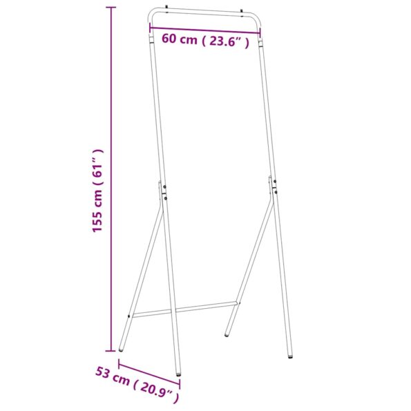 vidaXL Odevný stojan Čierny Kov Štandardný Skladací Odevný stojan – Obrázok 11