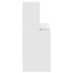 vidaXL Biely písací stôl Biela MDF Kompaktný Dekoratívne vložky – Obrázok 6