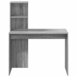vidaXL Stôl s poličkou Sivý Sonoma 102 x 50 x 124 cm Kompozitné drevo – Obrázok 5