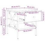 vidaXL Nočný stolík Čierny dub 40x42x45 cm Kompozitné drevo – Obrázok 12