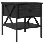 vidaXL Nočný stolík Čierny dub 40x42x45 cm Kompozitné drevo – Obrázok 2