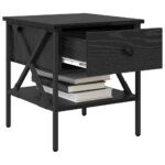vidaXL Nočný stolík Čierny dub 40x42x45 cm Kompozitné drevo – Obrázok 3