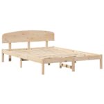 vidaXL Rám postele s čelom 160x200 cm Solid Wood Pine – Obrázok 4