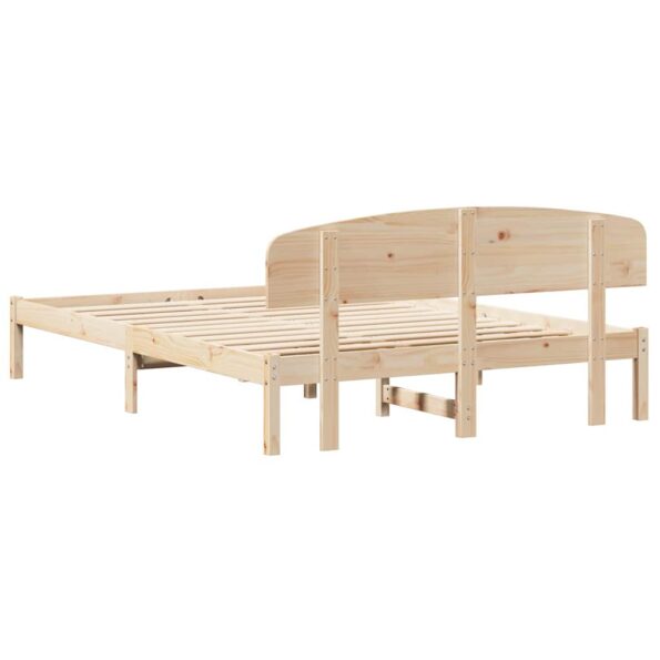 vidaXL Rám postele s čelom 160x200 cm Solid Wood Pine – Obrázok 7