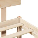 vidaXL Rám postele s čelom 160x200 cm Solid Wood Pine – Obrázok 8