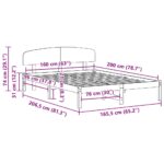 vidaXL Rám postele s čelom Hnedá 160x200 cm Solid drevo Borovica – Obrázok 10