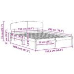 vidaXL Rám postele s čelom Biely 150x200 cm Masívne drevo borovice – Obrázok 10