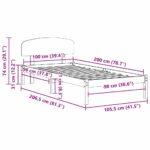vidaXL rám postele s čelom biely 100x200 cm masívne borovicové drevo – Obrázok 10