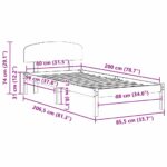 vidaXL Rám postele s čelom biely 80x200 cm pevné drevo borovica – Obrázok 10