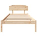 vidaXL Rám postele Prírodná 90 x 190 cm Masívne borovicové drevo – Obrázok 5