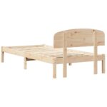vidaXL Rám postele Prírodná 90 x 190 cm Masívne borovicové drevo – Obrázok 7