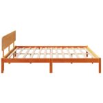 vidaXL Rám postele s čelom Voskovaná hnedá 180x200 cm Masívne borovicové drevo – Obrázok 6