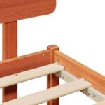 vidaXL Rám postele s čelom Voskovaná hnedá 180x200 cm Masívne borovicové drevo – Obrázok 8