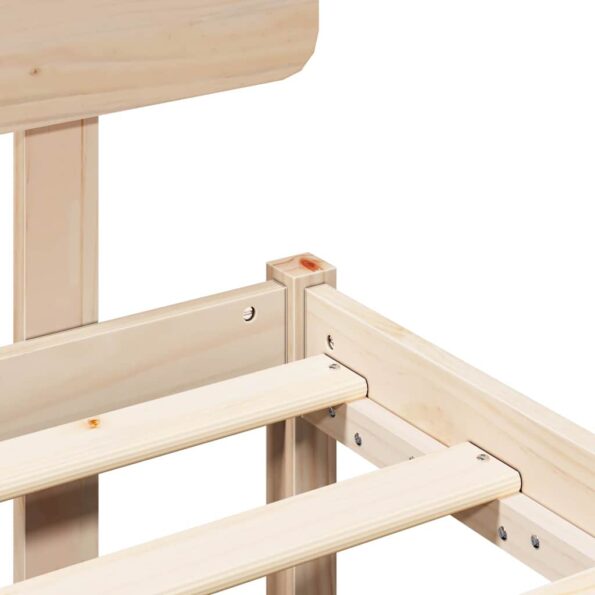 vidaXL Rám postele s čelusťou 120x190 cm Masívne borovicové drevo – Obrázok 8