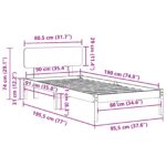 vidaXL Rám postele s čelom 90x190 cm Masívne borovicové drevo – Obrázok 9