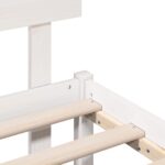 vidaXL Rám postele s čelom Biela 150x200 cm – Obrázok 9