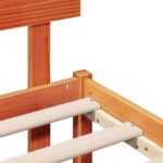 vidaXL Rám postele s čelom Vosková hnedá 140x190 cm Masívna borovica – Obrázok 8