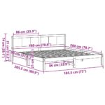 vidaXL Voskovaný hnedý borovicový rám postele Voskovaný hnedý – Obrázok 10