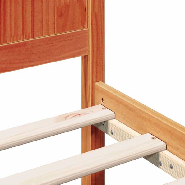 vidaXL Voskovaný hnedý posteľový rám Voskovaný hnedý – Obrázok 8