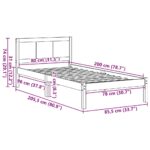 vidaXL Voskovaný hnedý rám postele Voskovaný hnedý Pevná borovica – Obrázok 10