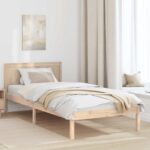 vidaXL Rám postele z borovičiny Prírodné drevo Masívna borovica