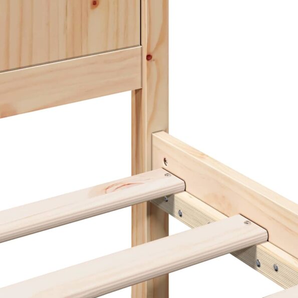 vidaXL Rám postele z borovičiny Prírodné drevo Masívna borovica – Obrázok 8