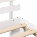 vidaXL Drevený rám postele Biely Drevo Jednoduchý Odolný – Obrázok 8