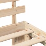 vidaXL Borovicový posteľový rám Prírodný Drevo 75 x 190 cm Posteľový rám – Obrázok 8