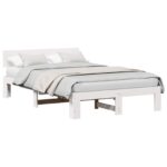 vidaXL rám postele s čelom biela 120x200 cm masívne borovicové drevo