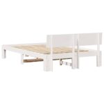 vidaXL rám postele s čelom biely 120x190 cm masívna borovica – Obrázok 7