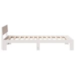 vidaXL Rám postele Biela 90 x 200 cm Masívne borovicové drevo – Obrázok 5