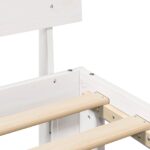 vidaXL Rám postele Biela 90 x 200 cm Masívne borovicové drevo – Obrázok 7