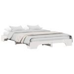 vidaXL Rám postele Biela Drevo 140 x 200 cm Odolný – Obrázok 2