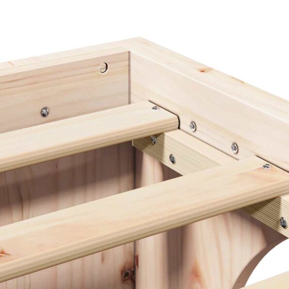 vidaXL rám postele Prírodný Masívne borovicové drevo 180 x 200 cm – Obrázok 8