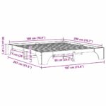 vidaXL Rám postele Voskovaná hnedá Masívne drevo King Dubový rám postele – Obrázok 10