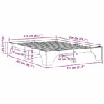 vidaXL Rám postele Biela Drevo 150 x 200 cm Minimalistický – Obrázok 10