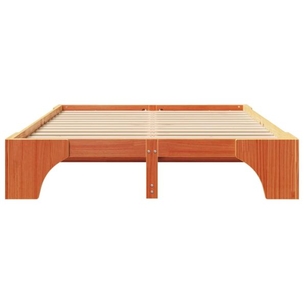 vidaXL Rám postele Voskovaný hnedý Drevo Štandardný dvojlôžkový Trvácny – Obrázok 5
