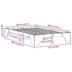 vidaXL Rám postele Biela 120 x 200 cm Masívne borovicové drevo – Obrázok 10