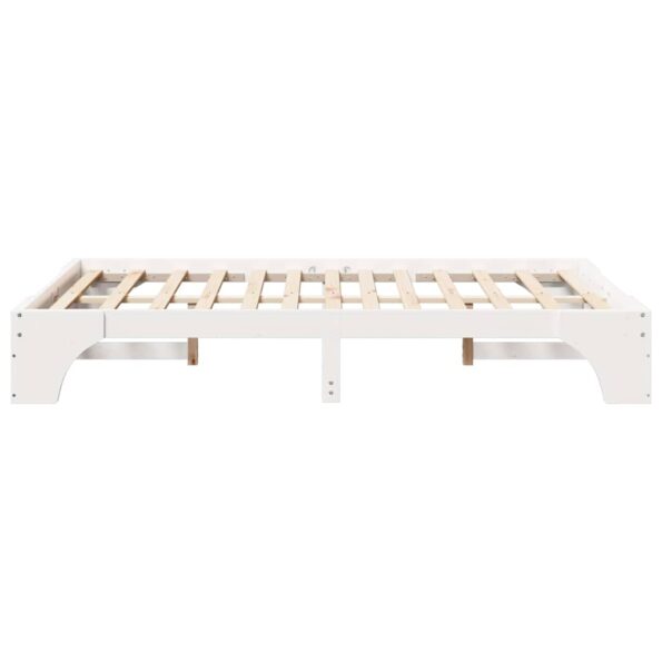 vidaXL Rám postele Biela 120 x 200 cm Masívne borovicové drevo – Obrázok 6