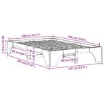 vidaXL Plný rám postele Biely Masívne drevo Plná Odolný Obdĺžnikový – Obrázok 10