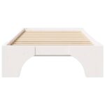vidaXL Rám postele Biela 90 x 200 cm Masívne borovicové drevo – Obrázok 5